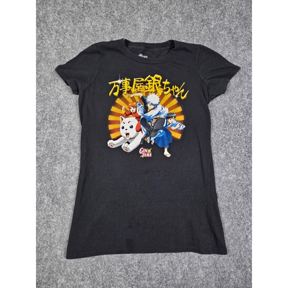 Ripple Junction Gintama T-Shirt Womens Small Black Anime Graphic Tee